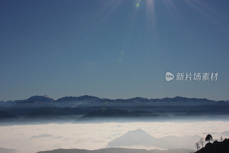 从Picos de Europa山脉的山顶俯瞰